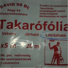 Takarófólia létrázható 20 nm