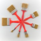 Ecset szimpla műanyag nyéllel